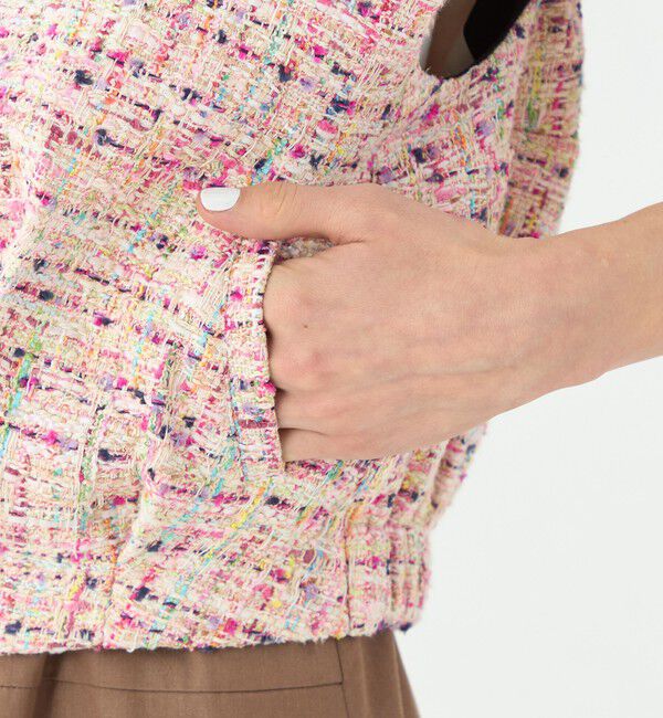 TOMORROWLAND collection「コロレファンシーツイード ジップアップジレ」|ベスト・ジレ|