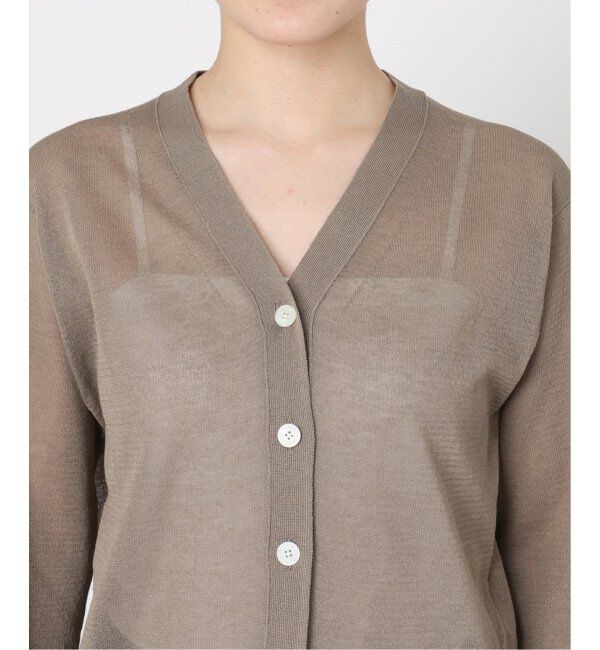 SLOBE IENA「《追加》リネン混シアーカーディガン」|カーディガン|