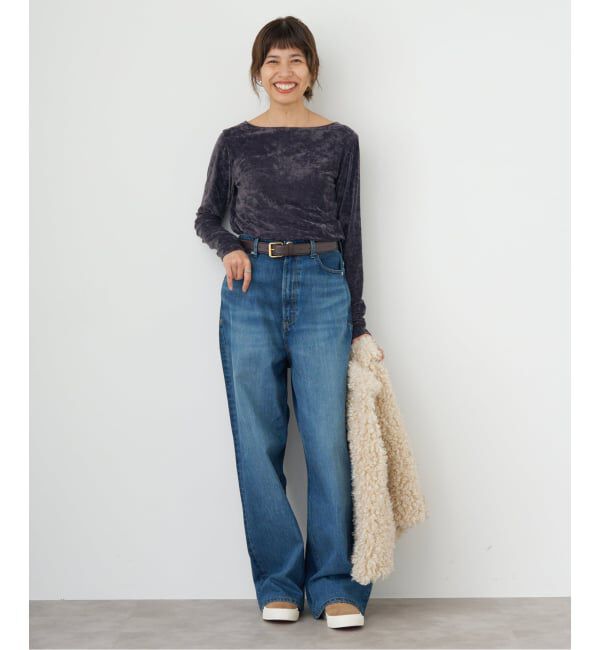 IENA「クラッシュベロアプルオーバー」|Tシャツ・カットソー|