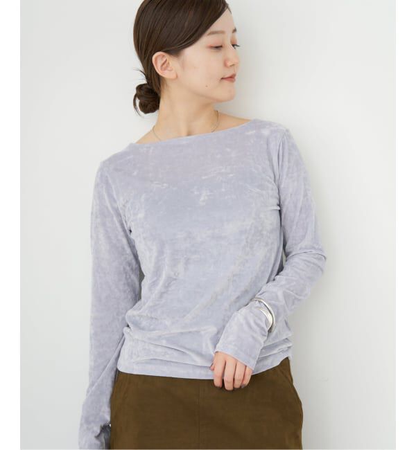 IENA「クラッシュベロアプルオーバー」|Tシャツ・カットソー|