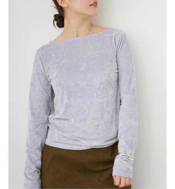 IENA「クラッシュベロアプルオーバー」|Tシャツ・カットソー|