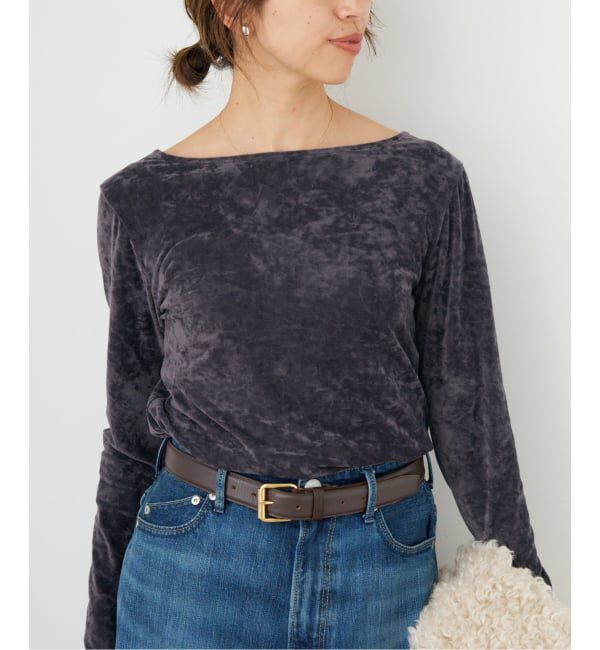 IENA「クラッシュベロアプルオーバー」|Tシャツ・カットソー|