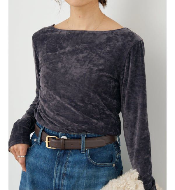 IENA「クラッシュベロアプルオーバー」|Tシャツ・カットソー|