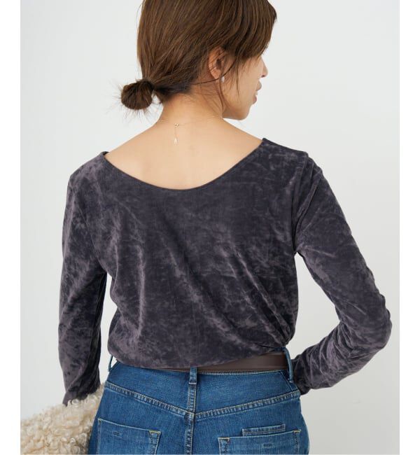 IENA「クラッシュベロアプルオーバー」|Tシャツ・カットソー|