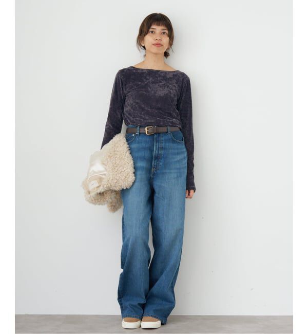 IENA「クラッシュベロアプルオーバー」|Tシャツ・カットソー|