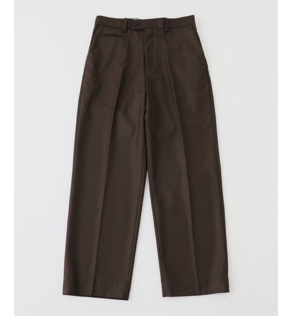 PULP「MATSUFUJI / マツフジ FLANNEL WOOL WIDE TROUSERS」|スラックス|ブラウン