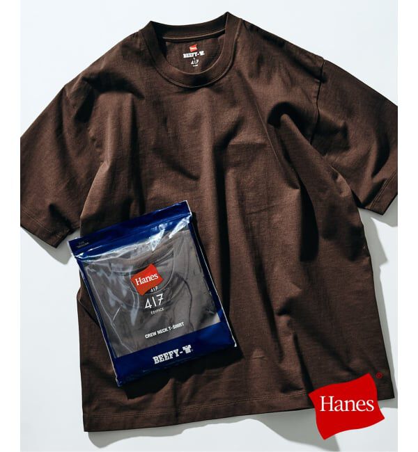 417 EDIFICE「HANES / ヘインズ 417別注 BEEFY-T / ビーフィーTシャツ」|Tシャツ・カットソー|ブラウン