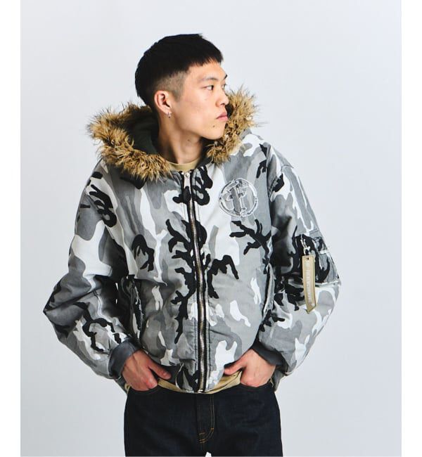 PULP「FAF x FOSTEX MCD EXCLUSIVE HOODED BOMBER BLOUSON」|ブルゾン・スタジャン|ブラック