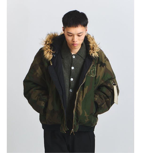 PULP「FAF x FOSTEX MCD EXCLUSIVE HOODED BOMBER BLOUSON」|ブルゾン・スタジャン|カーキ