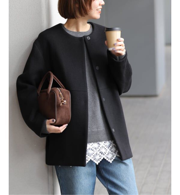 追加》スーパーファインビーバークルーネックコート（JOURNAL STANDARD