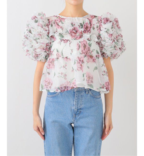 U by SPICK&SPAN「DREAM sister jane/ドリームシスタージェーン Alma FloralRuffle Top」|シャツ・ブラウス|