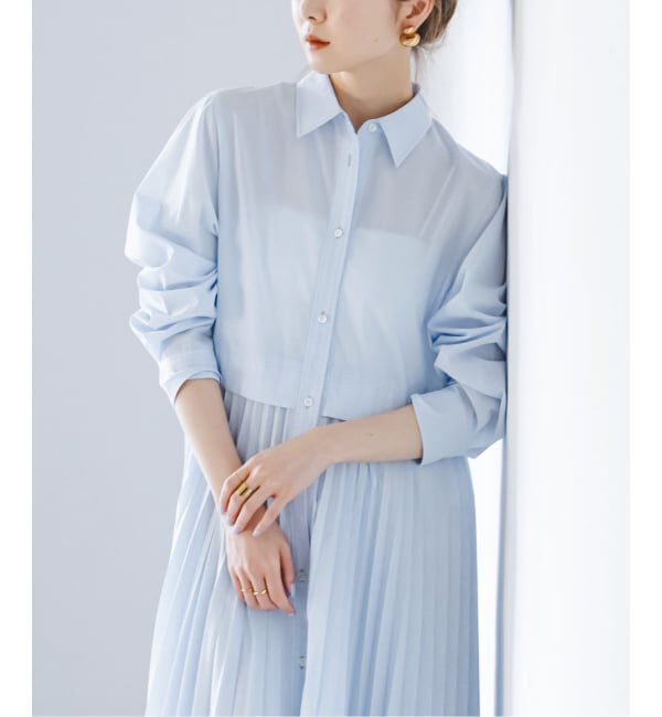 NOBLE「プリーツシャツワンピース」|ワンピース|