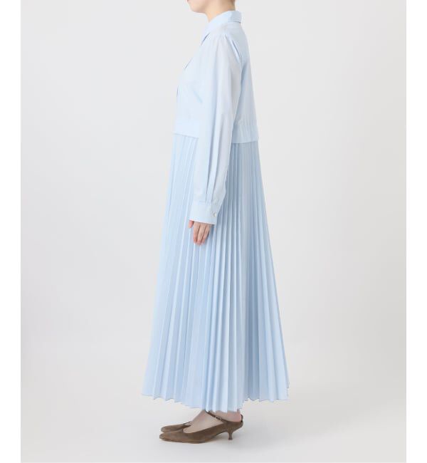 NOBLE「プリーツシャツワンピース」|ワンピース|
