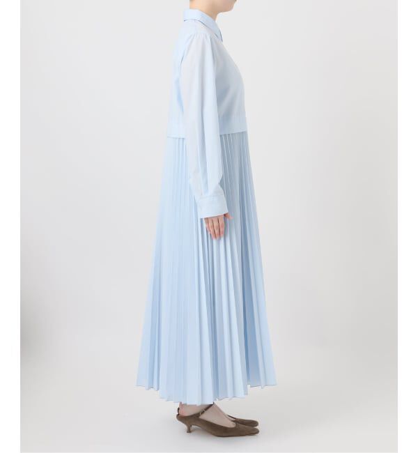 NOBLE「プリーツシャツワンピース」|ワンピース|