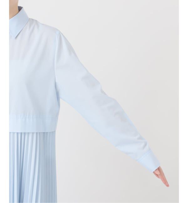 NOBLE「プリーツシャツワンピース」|ワンピース|