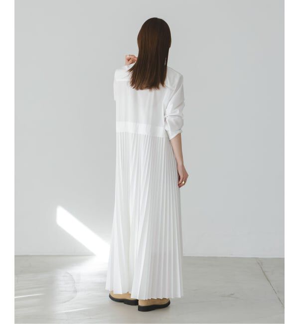 NOBLE「プリーツシャツワンピース」|ワンピース|