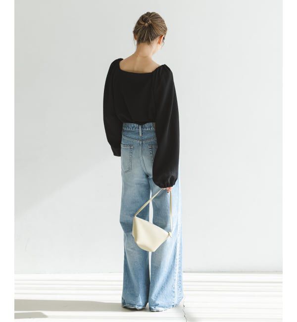 NOBLE「ボリュームスリーブドビーブラウス」|シャツ・ブラウス|