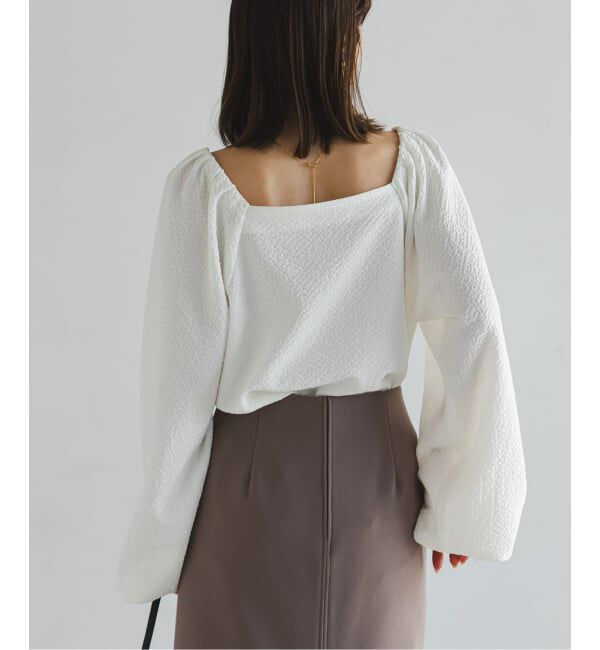 NOBLE「ボリュームスリーブドビーブラウス」|シャツ・ブラウス|