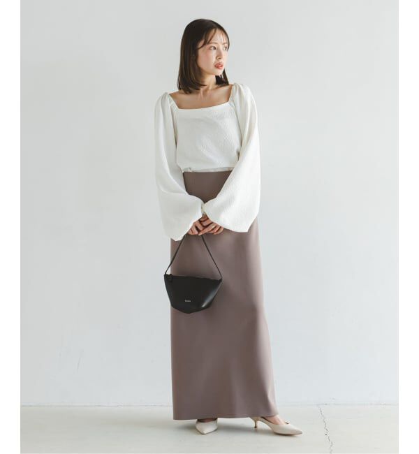 NOBLE「ボリュームスリーブドビーブラウス」|シャツ・ブラウス|