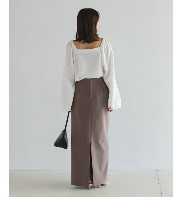 NOBLE「ボリュームスリーブドビーブラウス」|シャツ・ブラウス|