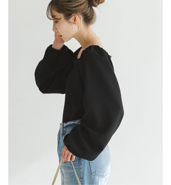 NOBLE「ボリュームスリーブドビーブラウス」|シャツ・ブラウス|