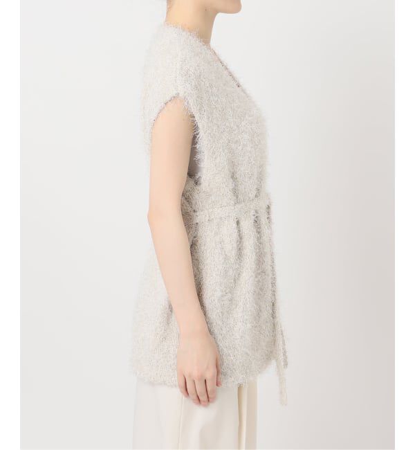 NOBLE「ラメmixシャギーVカーデ」|ニット・セーター|