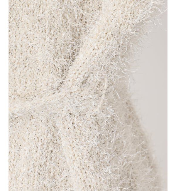 NOBLE「ラメmixシャギーVカーデ」|ニット・セーター|