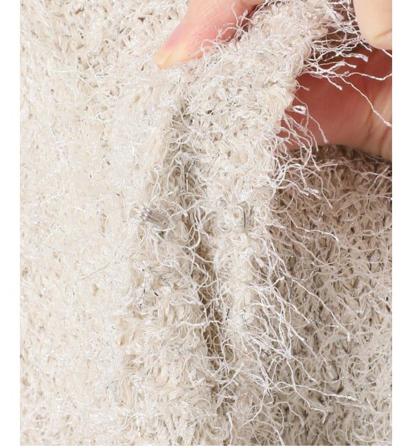 NOBLE「ラメmixシャギーVカーデ」|ニット・セーター|