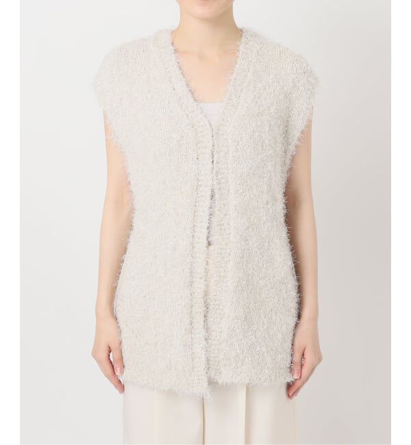 NOBLE「ラメmixシャギーVカーデ」|ニット・セーター|