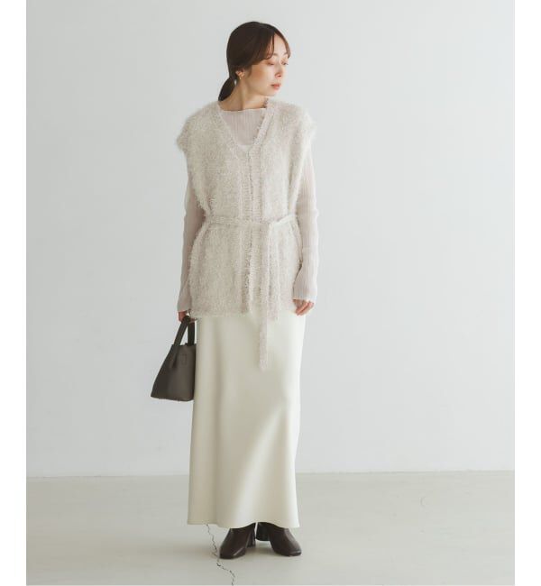 NOBLE「ラメmixシャギーVカーデ」|ニット・セーター|
