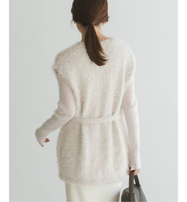 NOBLE「ラメmixシャギーVカーデ」|ニット・セーター|