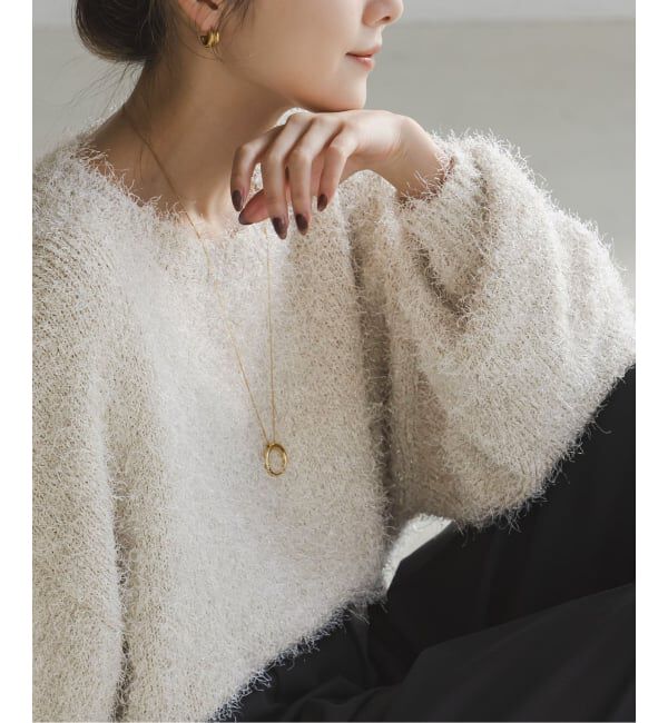 NOBLE「ラメmixシャギープルオーバー」|ニット・セーター|