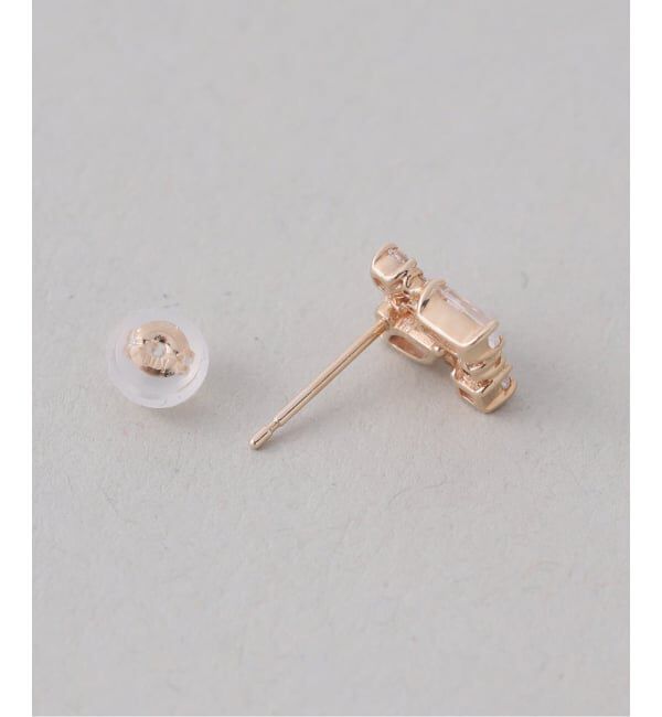 Lilas by Spick&Span「《WEB限定》MIXスクエアピアス K10（両耳）」|ピアス|