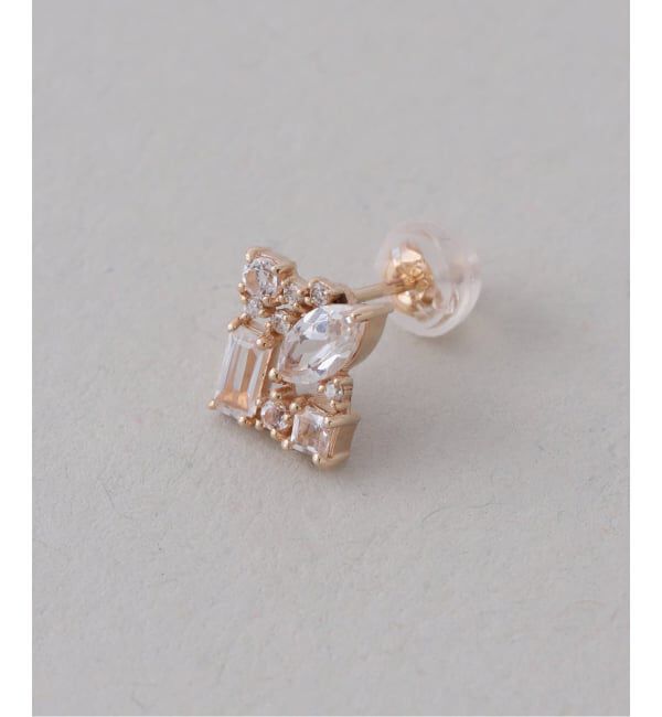 Lilas by Spick&Span「《WEB限定》MIXスクエアピアス K10（両耳）」|ピアス|
