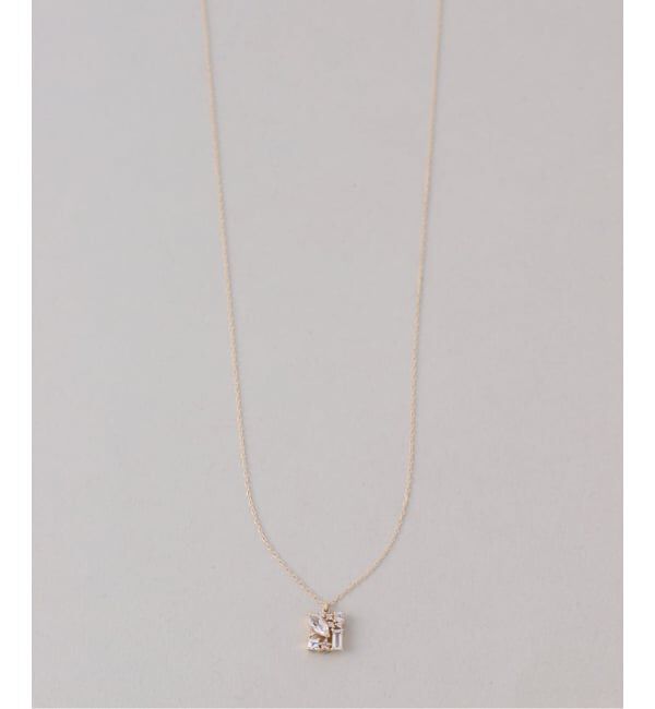 Lilas by Spick&Span「《WEB限定》MIXスクエアネックレス K10」|ネックレス|