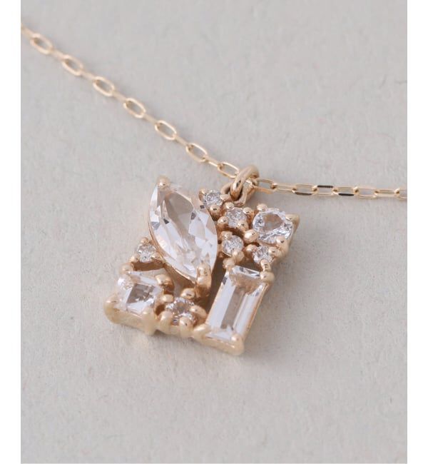 Lilas by Spick&Span「《WEB限定》MIXスクエアネックレス K10」|ネックレス|