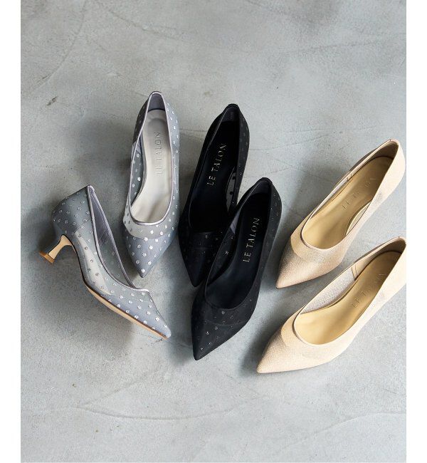  「《追加》5cmポインテッドチュールドットパンプス」|パンプス|