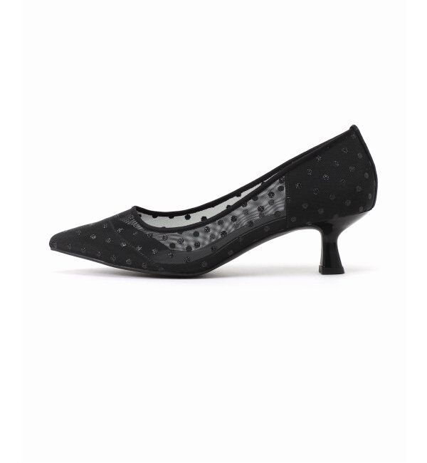  「《追加》5cmポインテッドチュールドットパンプス」|パンプス|