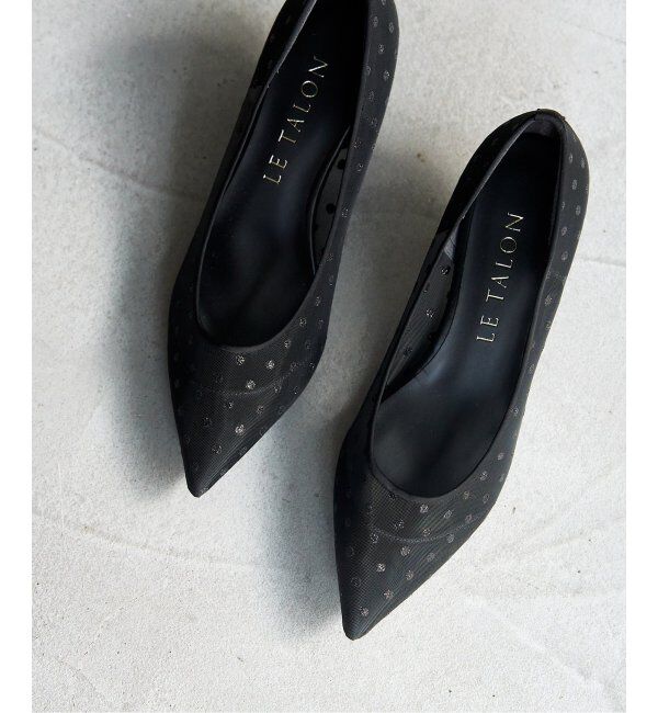  「《追加》5cmポインテッドチュールドットパンプス」|パンプス|