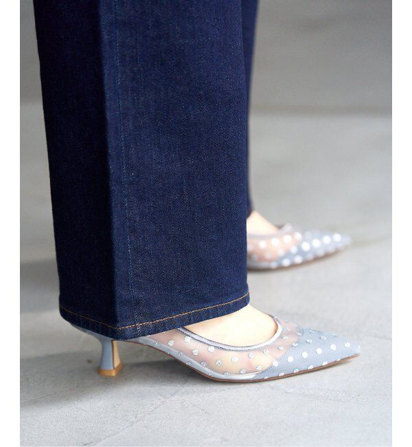  「《追加》5cmポインテッドチュールドットパンプス」|パンプス|