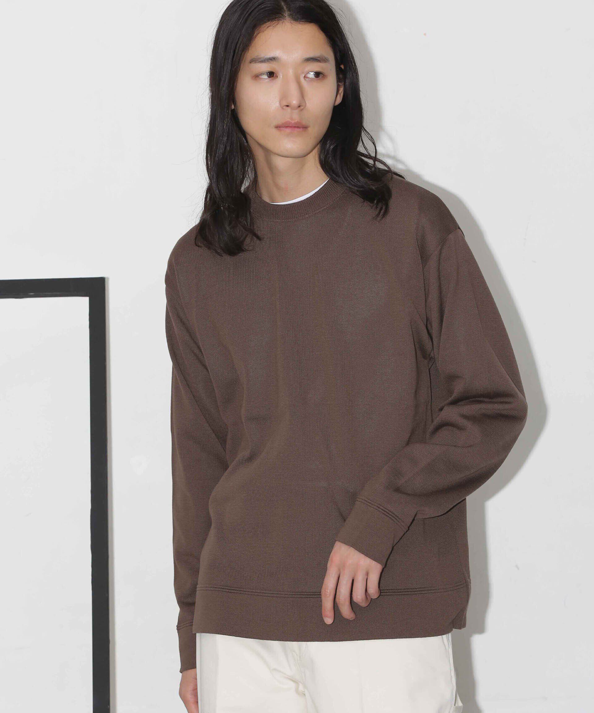 nano･universe「「タフニット」ジャケT ロングスリーブ」|ニット・セーター|ブラウン