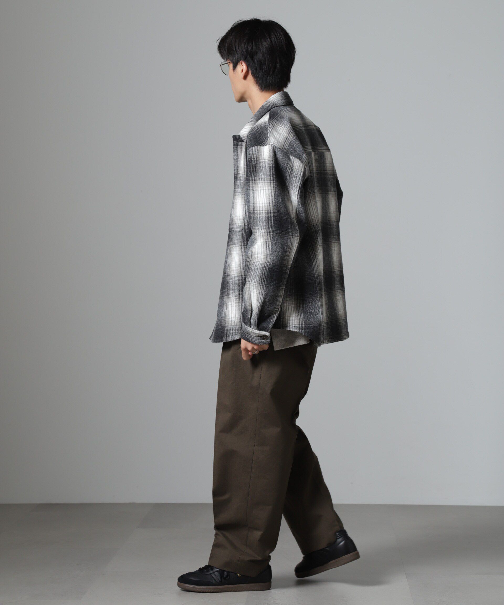 nano･universe「テックメルトン CPOパターンチェックシャツブルゾン」|ブルゾン・スタジャン|