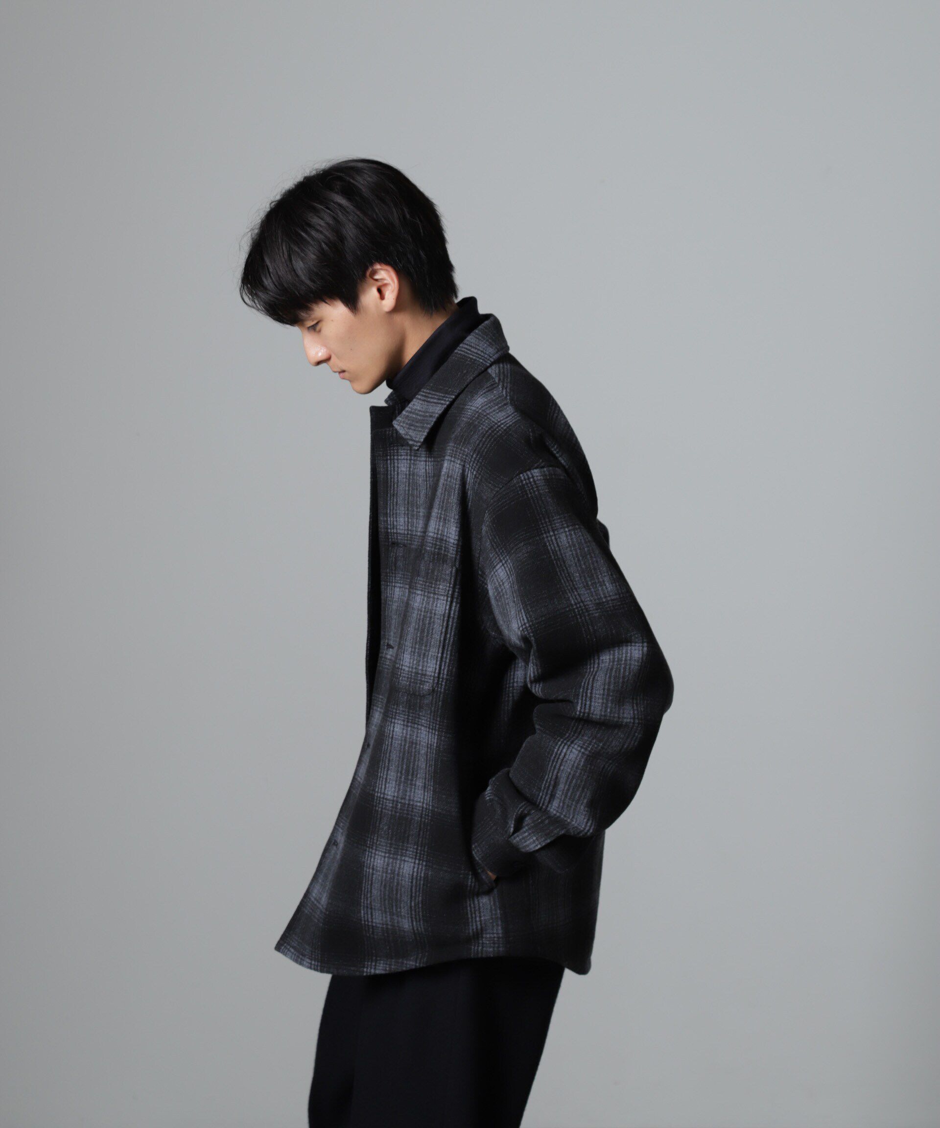 nano･universe「テックメルトン CPOパターンチェックシャツブルゾン」|ブルゾン・スタジャン|パターン32