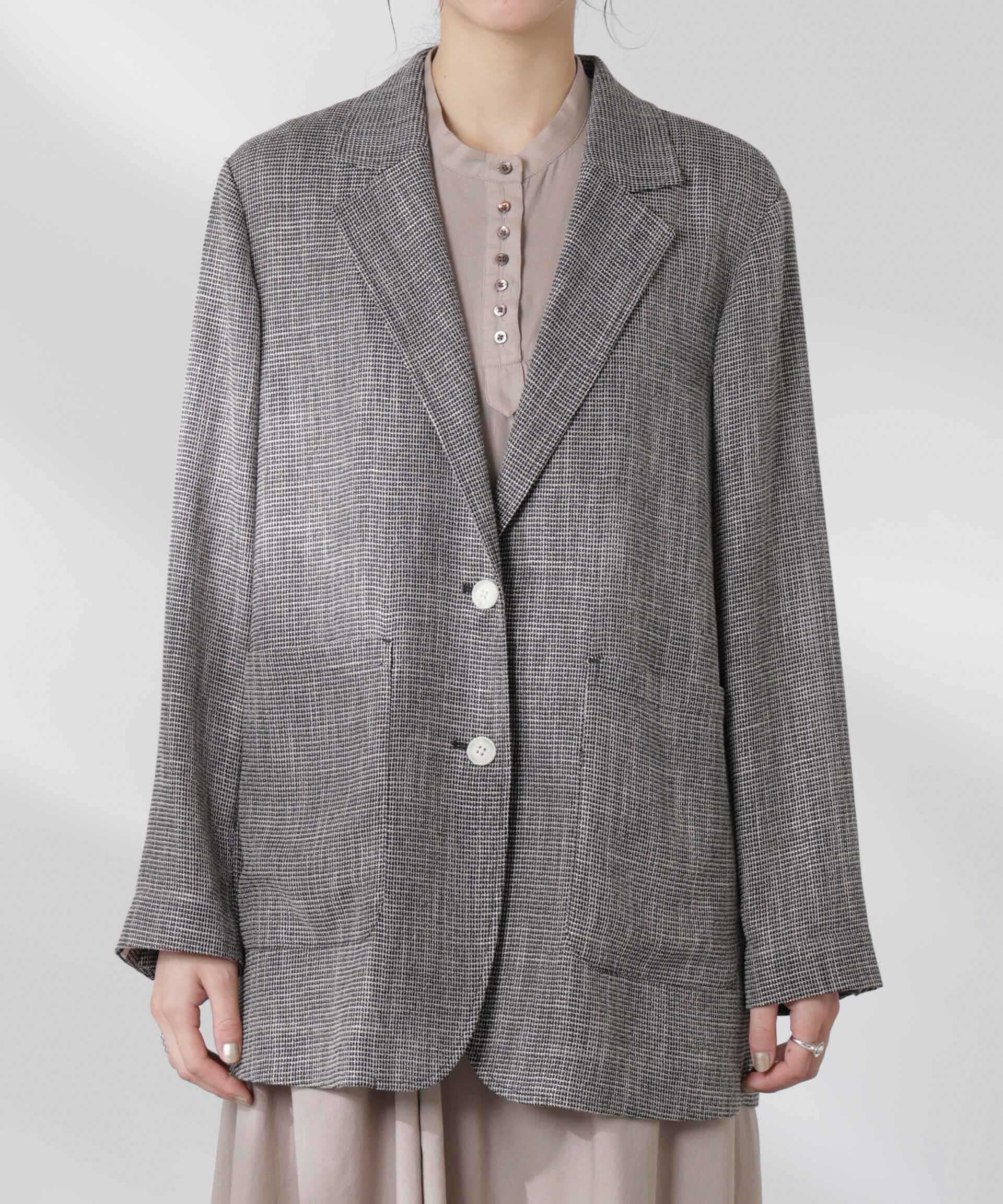 nano･universe「カラミ織りシングルジャケット」|テーラードジャケット|