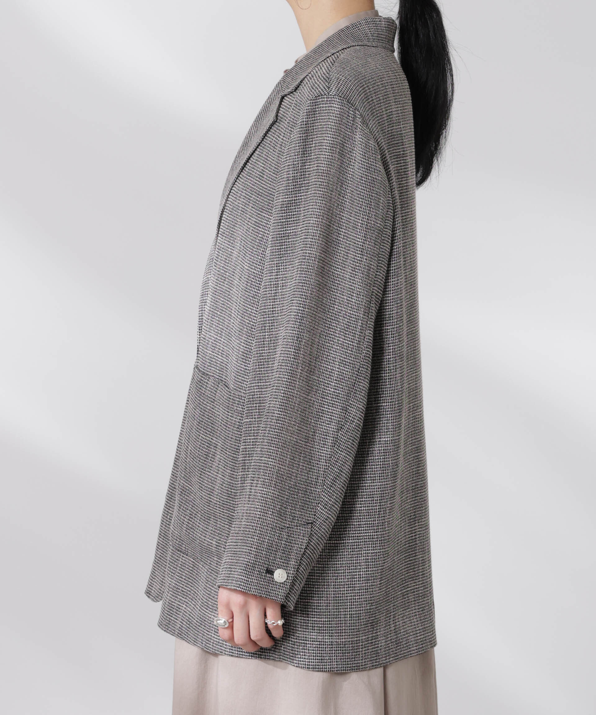 nano･universe「カラミ織りシングルジャケット」|テーラードジャケット|