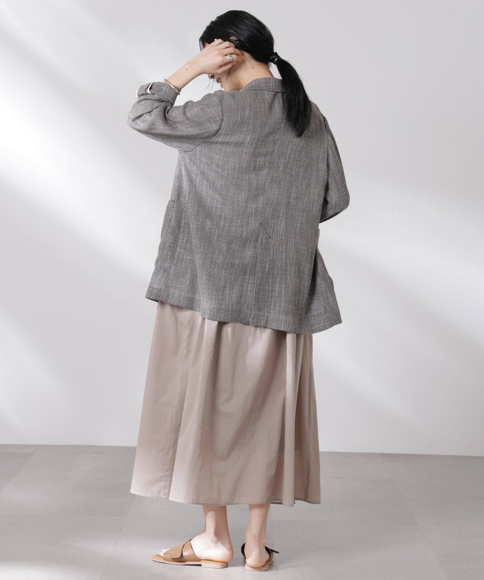 nano･universe「カラミ織りシングルジャケット」|テーラードジャケット|