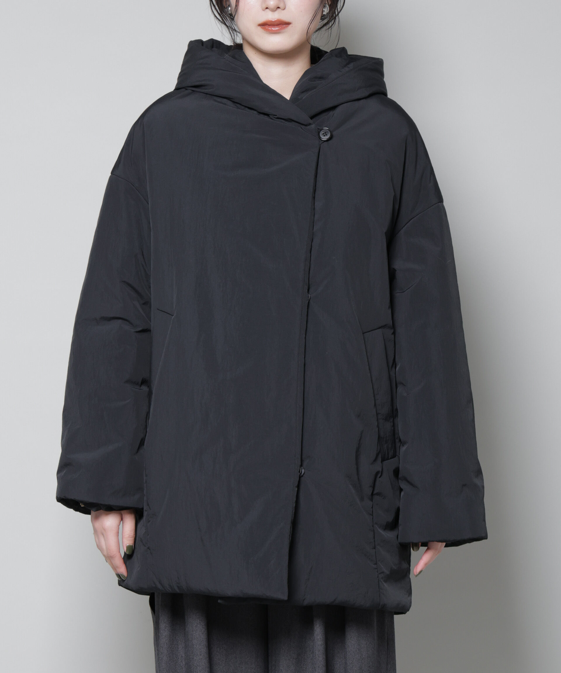 ETHERMALOFT(R)AEROGEL 中綿フードコクーンコート（nano・universe