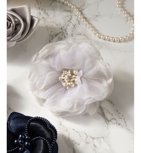 23区「シルク コサージュ」|ブローチ・コサージュ|アイボリー系