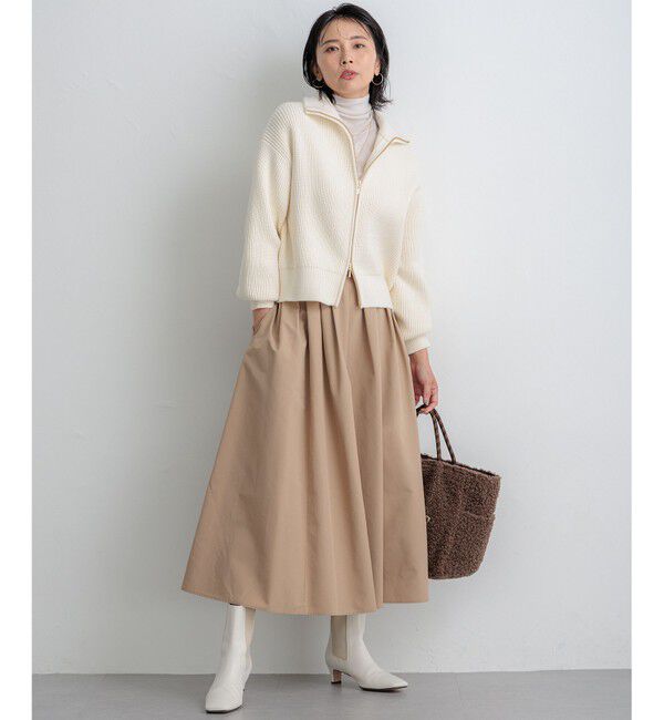 23区「【洗える】コットンリリー ニットブルゾン」|ブルゾン・スタジャン|