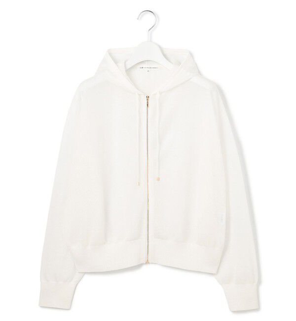 23区「【洗える】シャイニーシアー ニット パーカー」|パーカー|